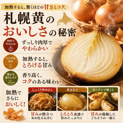 北海道産 吉田農園の札幌黄 玉ねぎ 約3kg