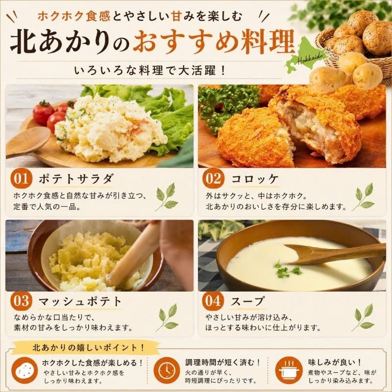 北海道産じゃがいも 北あかり 約8kg