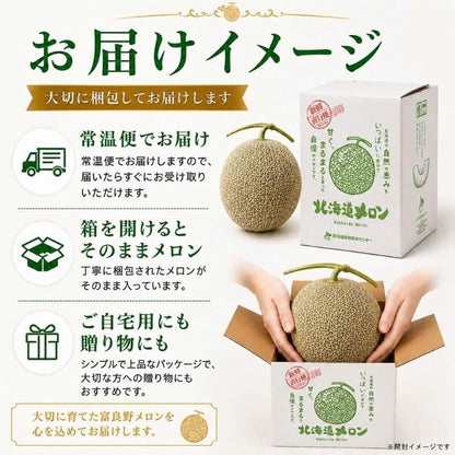 【先行予約販売】北海道産 中山さんちの富良野メロン 赤肉メロン  特大2kg前後×2玉
